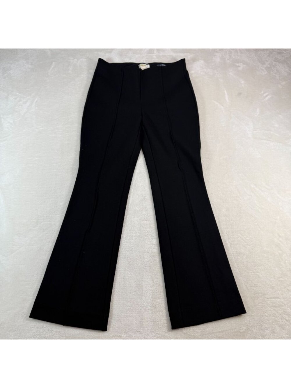 Maeve Anthropologie The Margot XS Cropped Flare Pants Black Pull On Elastic Wais